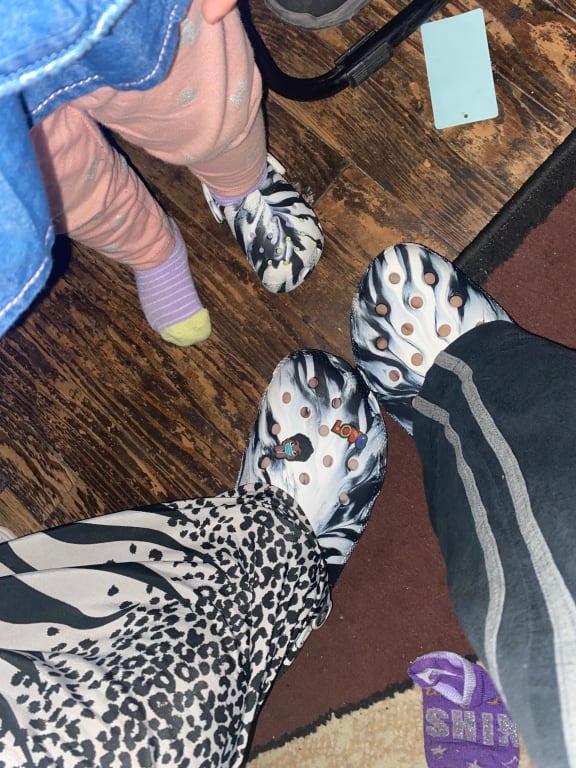 The little one just woke up from a nap not sure where the other one is but Family