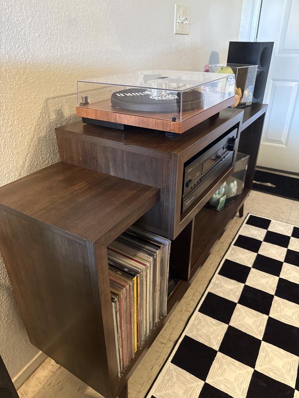 NASHVILLE LARGE RECORD PLAYER STAND WITH VINYL STORAGE | Crosley