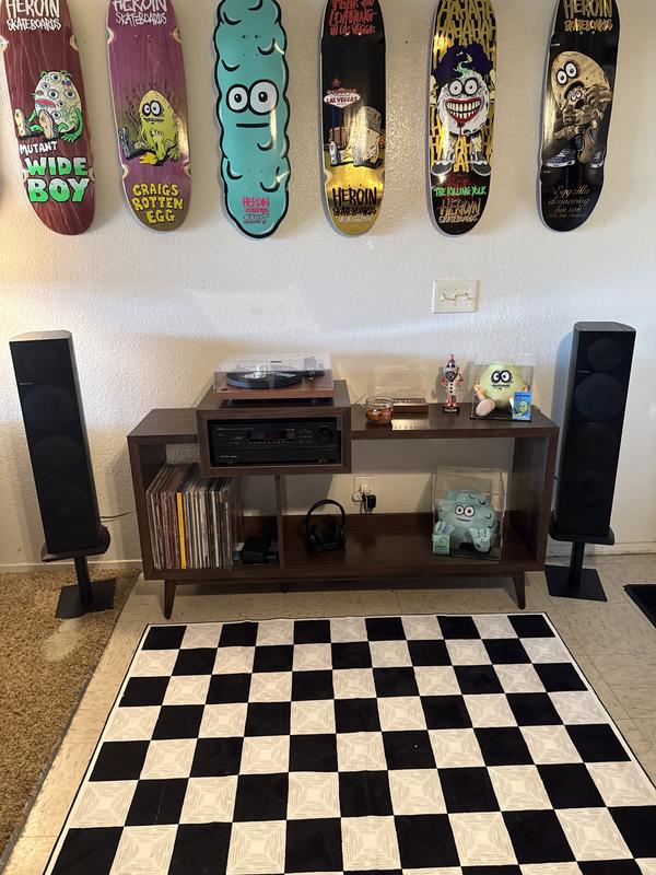 NASHVILLE LARGE RECORD PLAYER STAND WITH VINYL STORAGE | Crosley