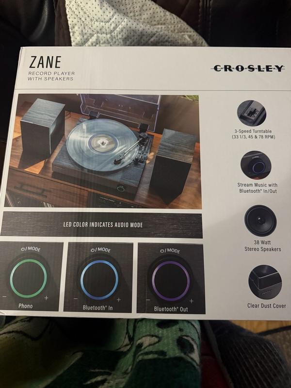 ZANE RECORD PLAYER WITH SPEAKERS | Crosley Radio