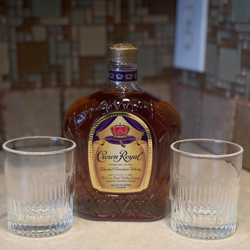 Crown Royal Canadian Whisky with Glasses Gift Set