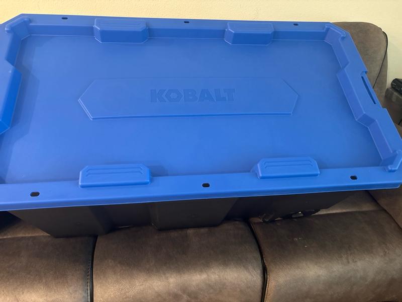 Shop Kobalt Kobalt XL Black Heavy Duty Rolling Stackable Tote with ...