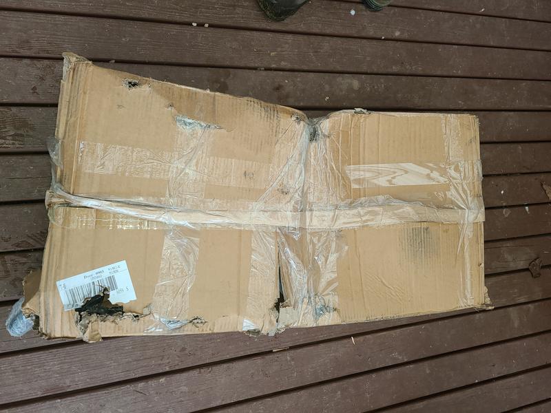 Everything was in the poorly packed box.