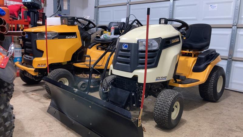 Snow plow for best sale cub cadet riding mower