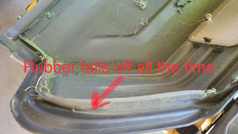 Sealing rubber gasket constantly falls off