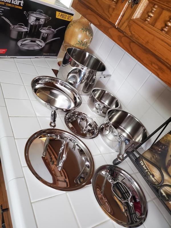 Cuisinart Chef's Classic Stainless Steel 7 Piece Cookware Set (77-7) 