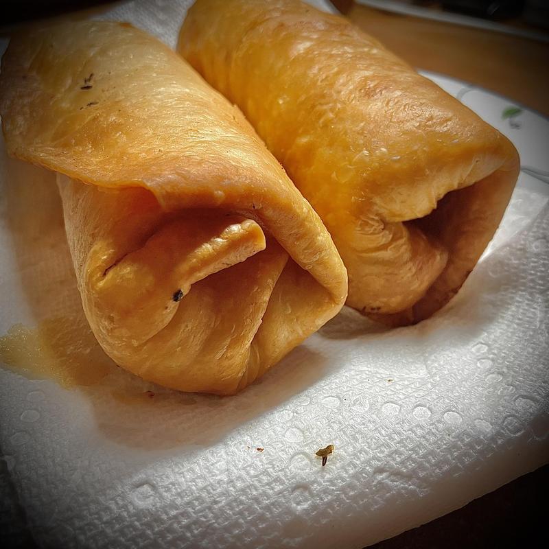 Home Made Egg rolls using tortillas!