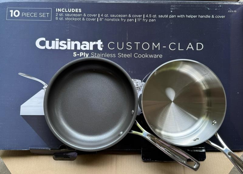 Cuisinart Custom-Clad 5-Ply Stainless Steel 10 Piece Cookware Set