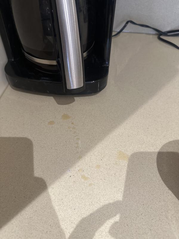 More spilled coffee as I put the coffee pot back.