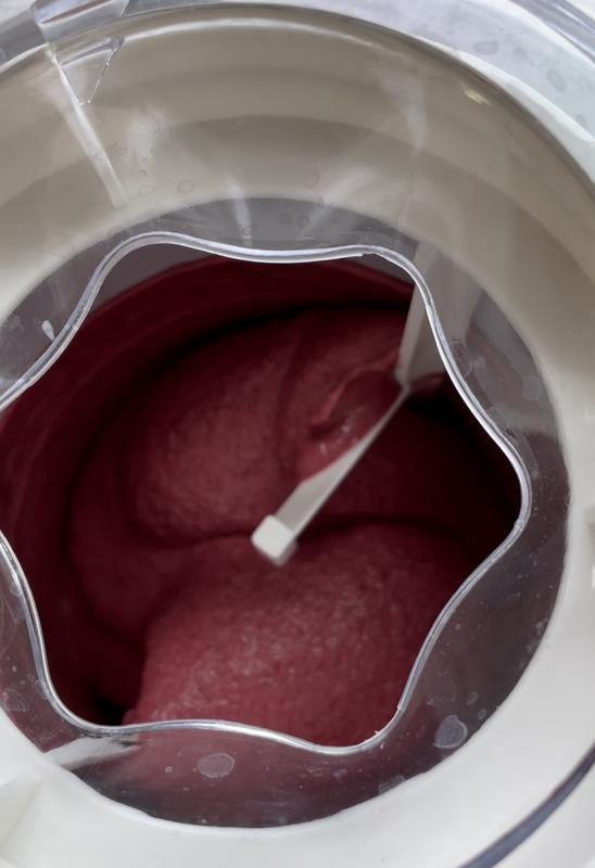 Blackberry gelato came out perfect