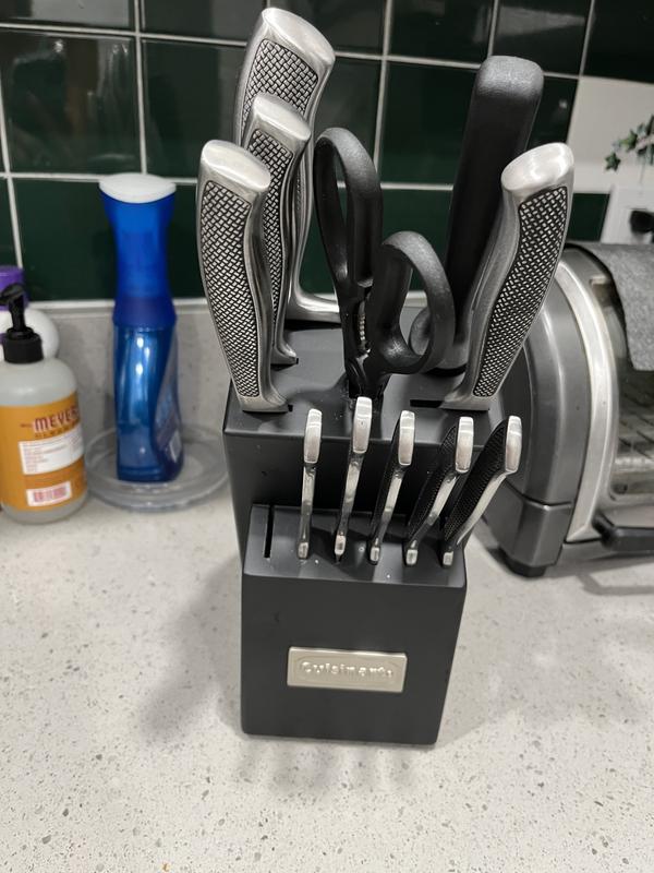 Silver and Black classy cutlery block