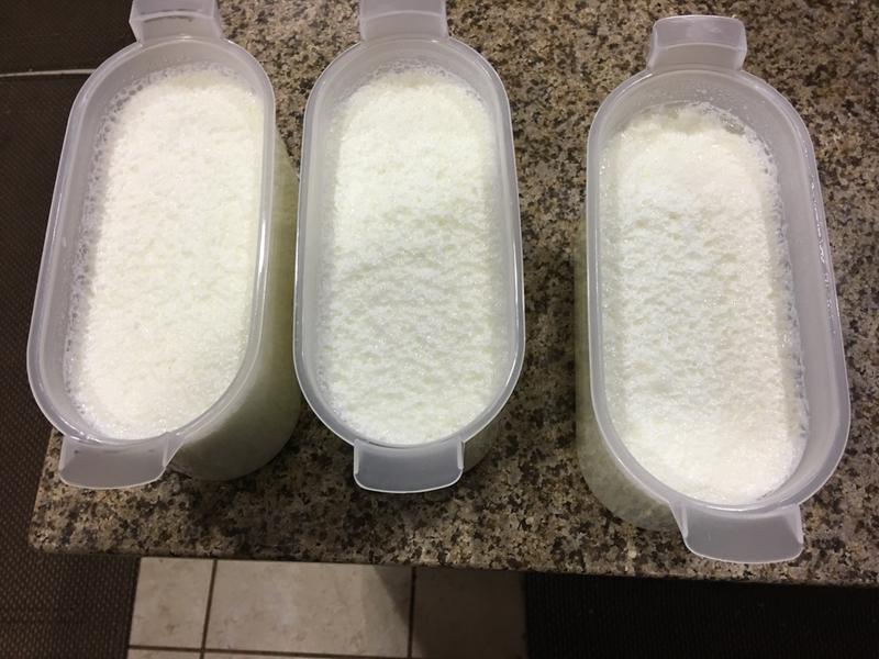 Solid, non- slimy delicious yogurt ready