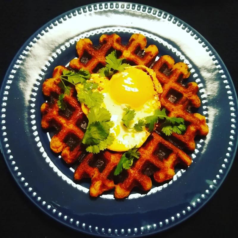 Cornbread Chorizo Waffle