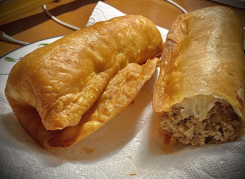 Home Made Egg rolls using tortillas! Yum!