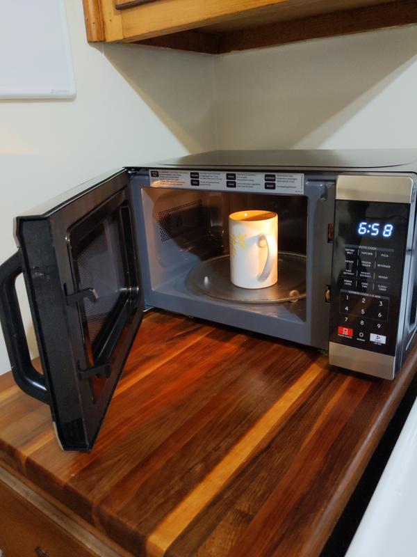 Inside of microwave.