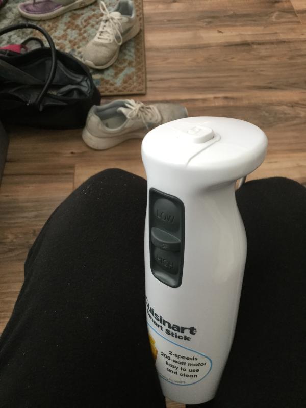 This lock button will not stay down unless the blades are turning. It is impossible to hit the Hi low button and keep the lock button pressed down at the same time