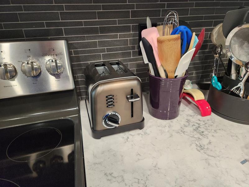 Our Cuisinart toaster fits in with our newly remodeled kitchen.