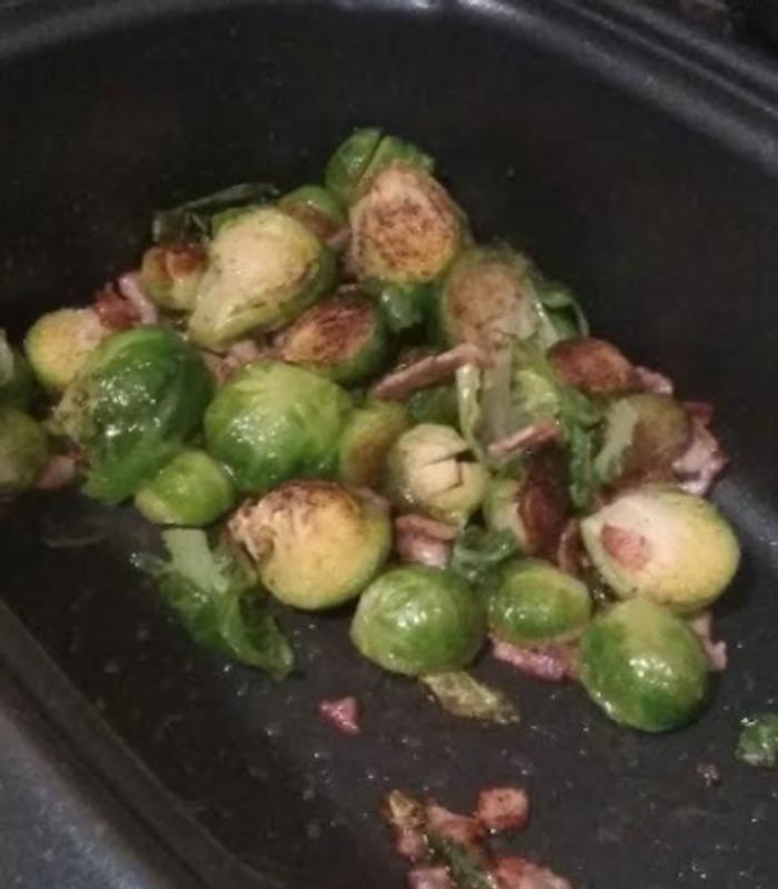 Sauteed Brussels and Bacon