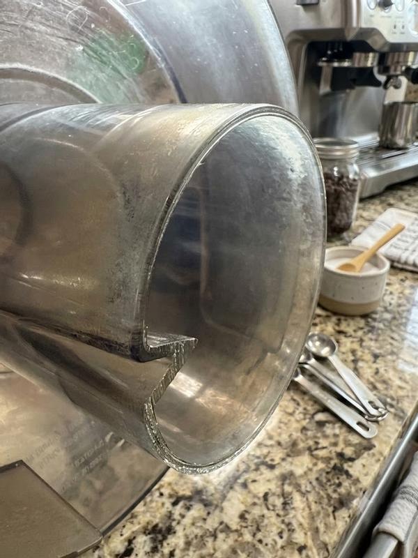 plastic chute is being shredded