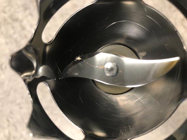 Hairline crack in blade