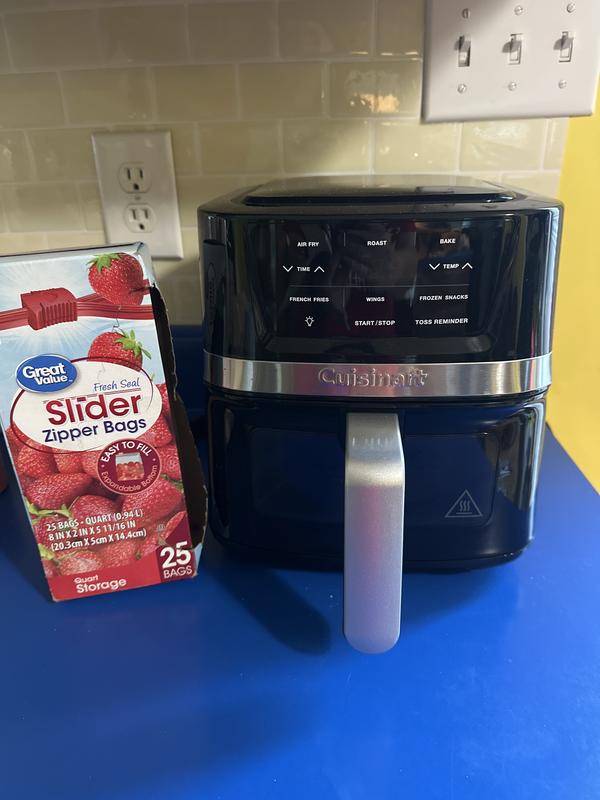 Size comparison with quart bags