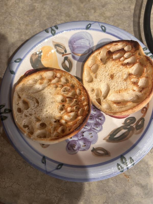 Uneven, especially with bread