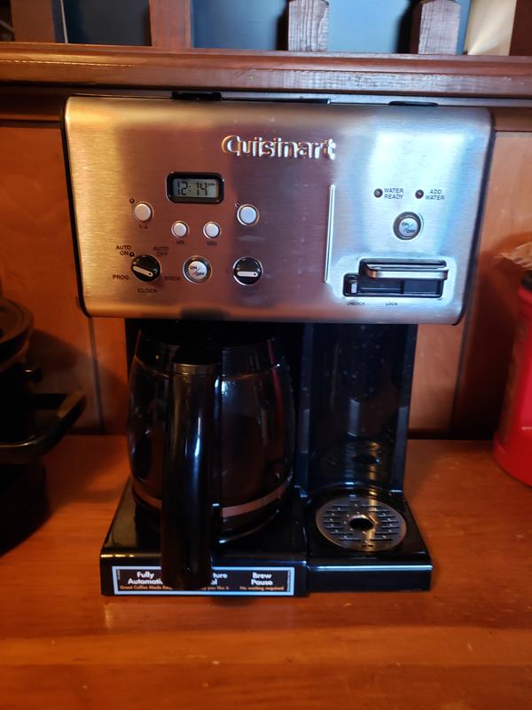 Best Buy: Cuisinart Coffee Plus 12 Cup Programmable Coffeemaker Plus Hot  Water System Black CHW-12