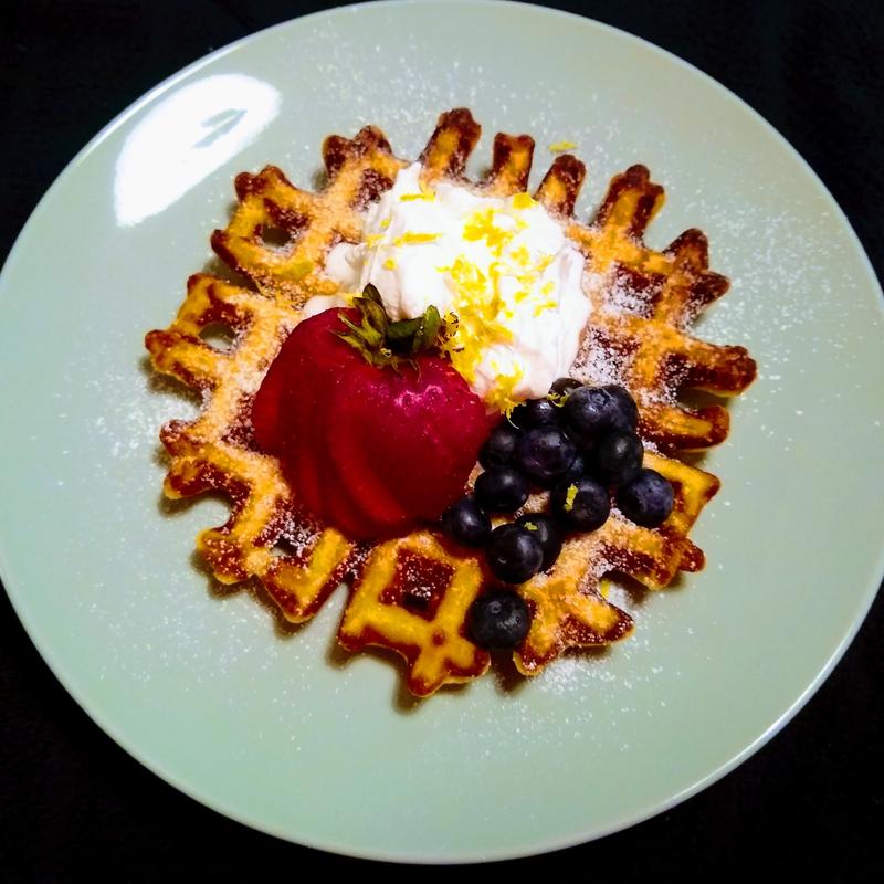 Buttermilk Waffle w/Fruit & Whipped Cream