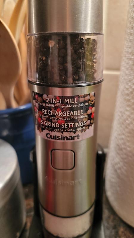 Cuisinart Rechargeable Salt, Pepper and Spice Mill in Stainless Steel SG-3  - The Home Depot