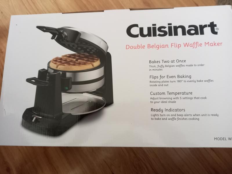 Cuisinart Double Flip Belgian Waffle Maker Black/Stainless with 1