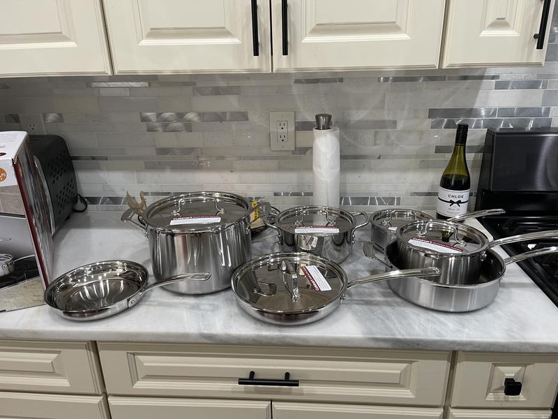 Kirkland 5 ply clad cookware set stainless steel 10pc - Appliances