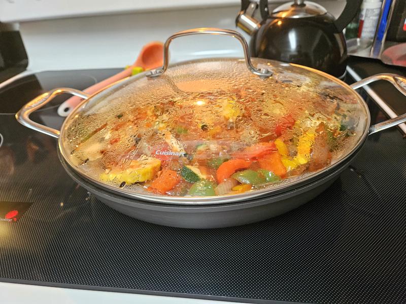 cooking veggies in marinara