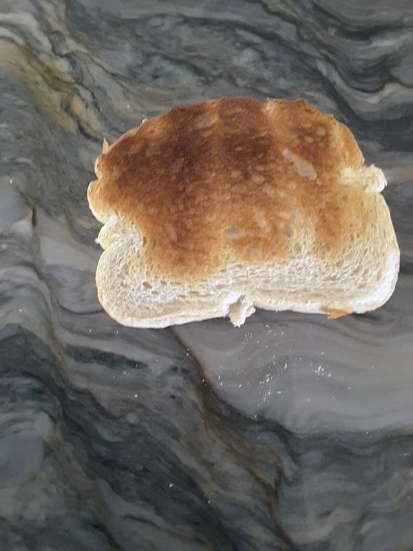 Same bread - one side darker than the other