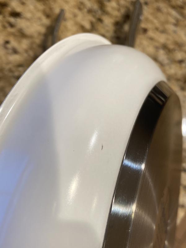 Small scratch from piling in sink