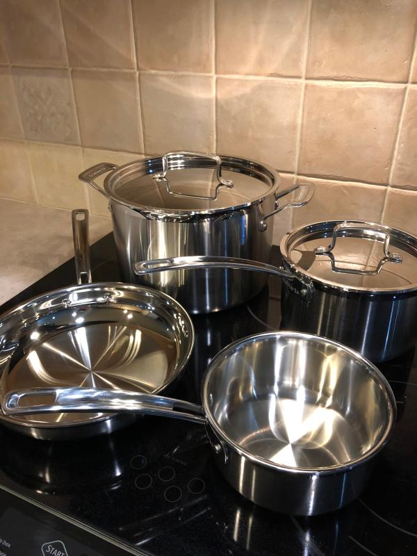 Cuisinart - MultiClad Pro 7-Piece Cookware Set - Stainless-Steel