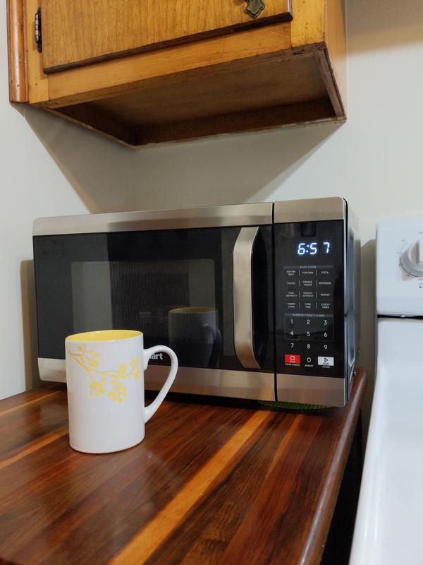 Outside of microwave.