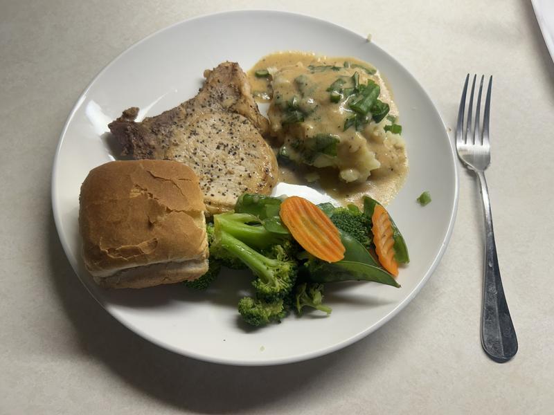 Dinner made with skillet set