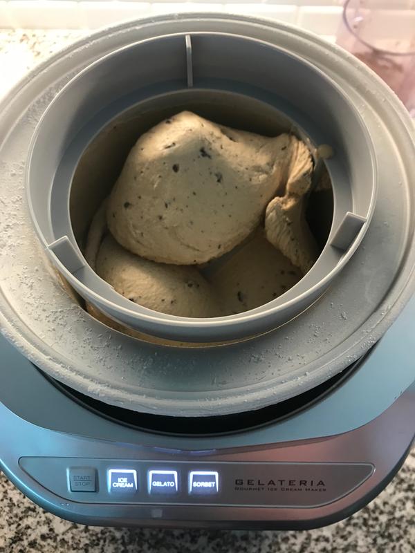 Espresso gelato with dark chocolate chips