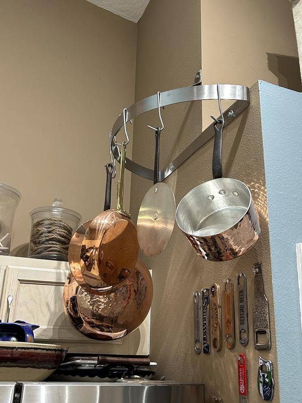 Cuisinart Half Circle Wall Pot Rack Brushed Stainless Steel QVC