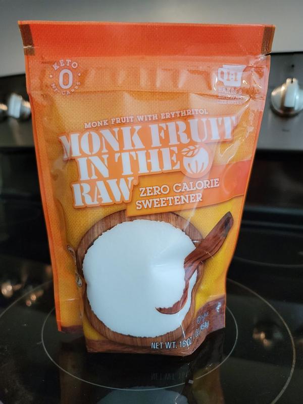 Monk Fruit In The Raw Zero Calorie Keto Natural Sweetener, 16oz Bag