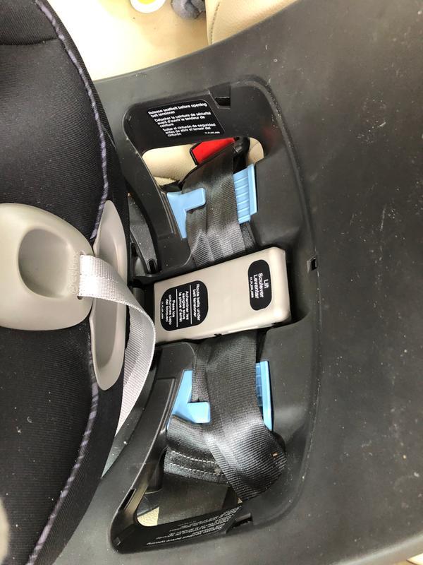 Tensioner clip. Hard to clip into place with seat belt "locked".