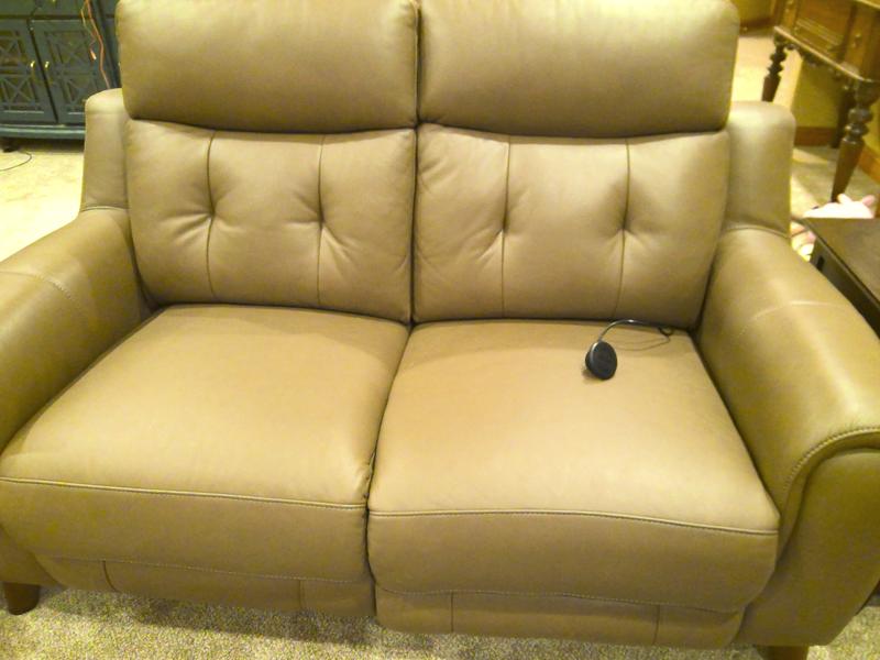 Timmons leather power reclining online sofa with power headrest