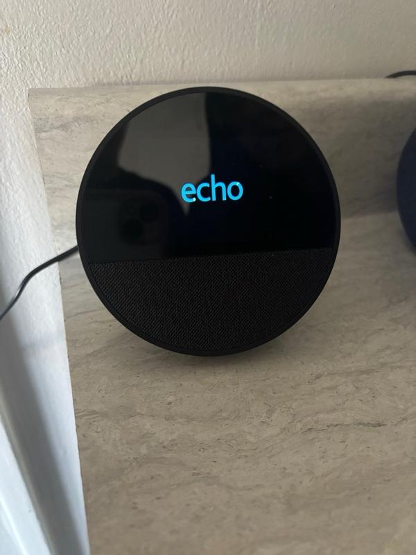 Amazon Echo Spot Smart Alarm Clock with Vibrant Sound Plus Alexa