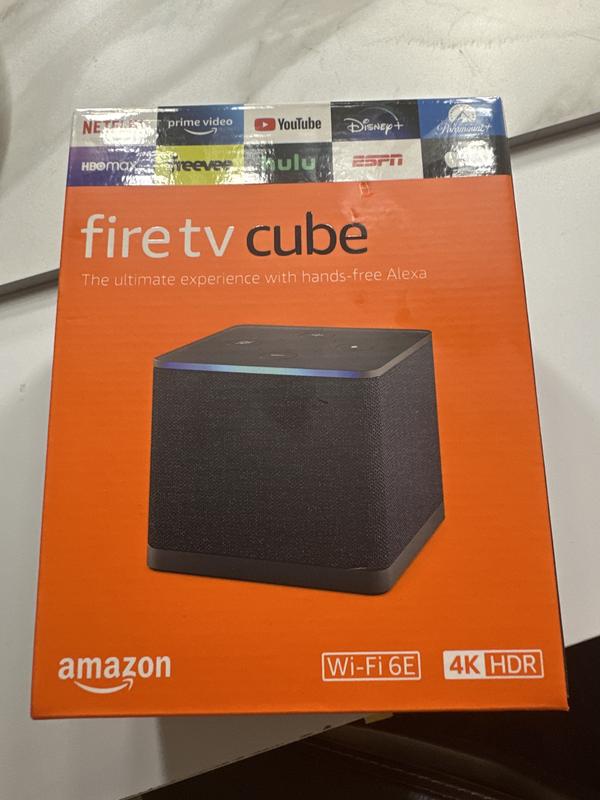 Fire TV Cube, Hands-Free Streaming Device with Alexa, Wi-Fi 6E, 4K Ultra HD  NEW