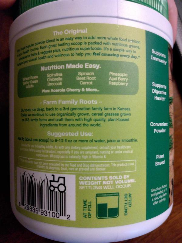 Amazing Grass Green Superfood Energy: Smoothie Mix, Super Greens Powder & Plant Based Caffeine with Green Tea and Flax Seed, Nootropics Support