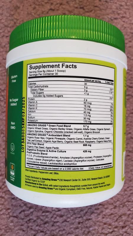 Amazing Grass Green Superfood Drink Powder, Chocolate - 8.5 oz tub