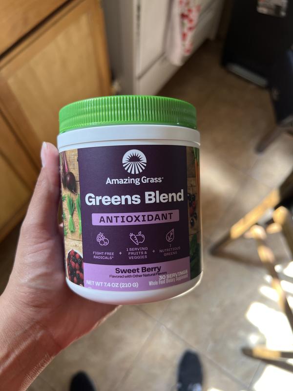Amazing Grass Green SuperFood Antioxidant Drink Powder, Berry - 14.8 oz jar
