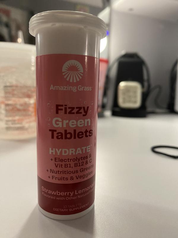 Fizzy Green Tablets Hydrate - Strawberry Lemonade – Amazing