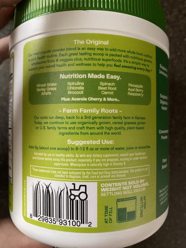 Amazing Grass Green SuperFood Powder, 100 Servings, Original - 28.2 oz jar