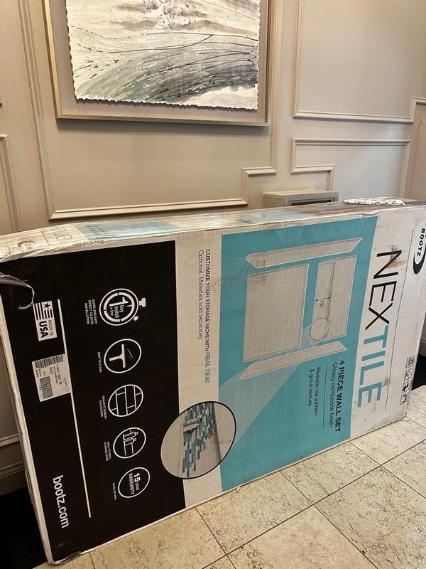 NexTile 6030 Direct-to-Stud Four-Piece Alcove Tub Wall Kit in